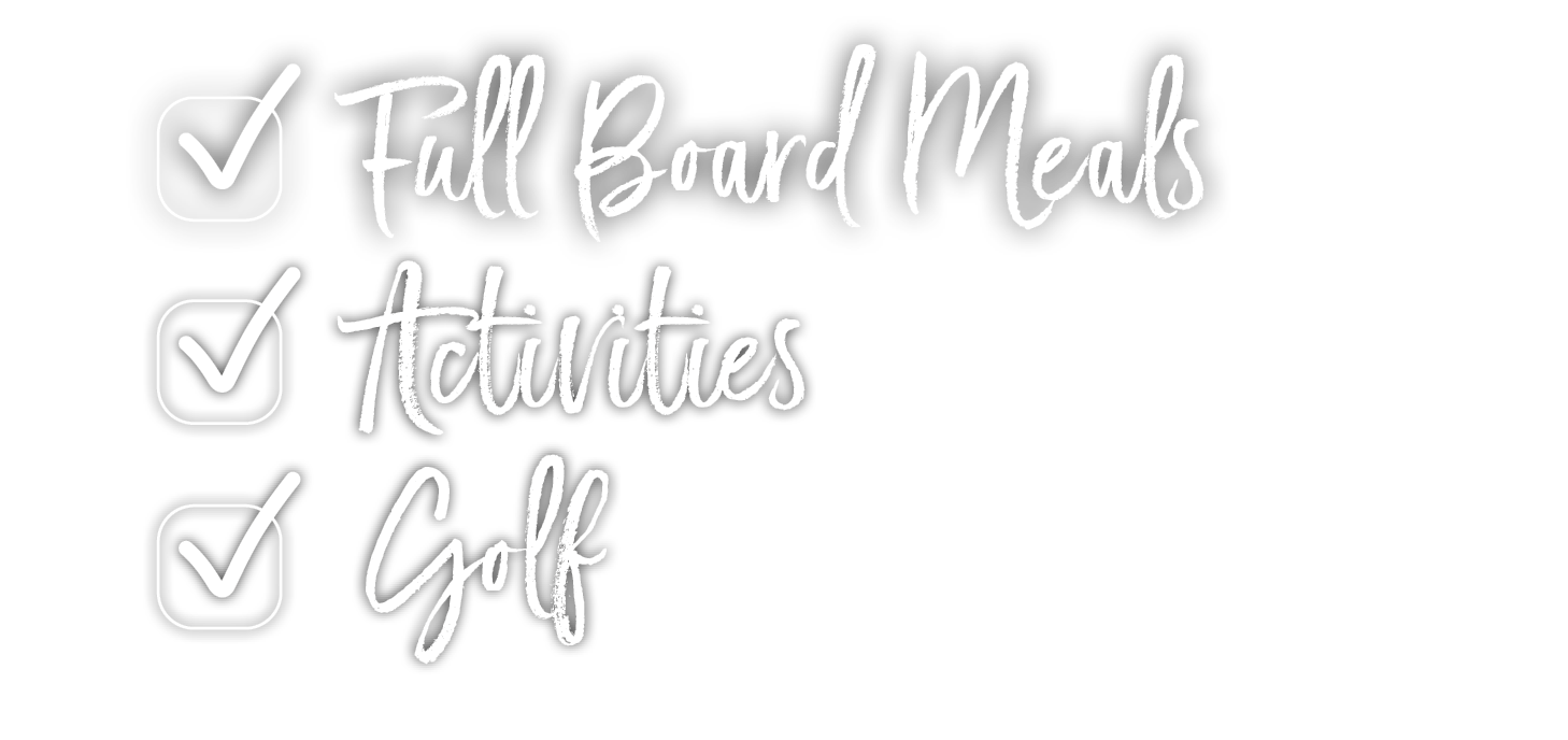 meals, activites, golf
